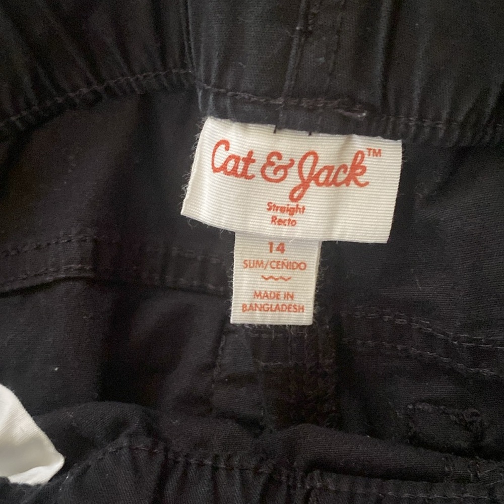 Boys Cat & Jack Stretch Straight Fit Woven Pull on pants size 14 slim - Picture 10 of 11